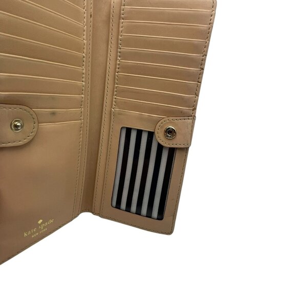 Kate Spade Leather Tan & Yellow Spencer Bifold Wallet - Picture 3 of 12